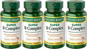 Suplemente o complexo B Nature's Bounty com ácido fólico e vitamina C 150 comprimidos (pacote com 4) Suplemente o complexo B Nature's Bounty com ácido fólico e vitamina C 150 comprimidos (pacote com 4)