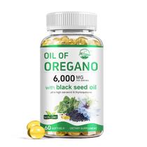 Suplemente o óleo de orégano da Nature's Live Oil com óleo de semente preta (60 cápsulas gelatinosas)