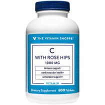 Suplemente The Vitamin Shoppe C-1000 com Rose HIPS 600 comprimidos