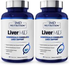 Suplemento 1MD LiverMD Liver Support Siliphos Milk Thistle 60 cápsulas (pacote com 2) Suplemento 1MD LiverMD Liver Support Siliphos Milk Thistle 60 cápsulas (pacote com 2)