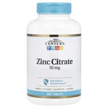 Suplemento 21st Century HealthCare Citrato de Zinc 50 mg 360 Tabletas