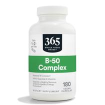 Suplemento 365 da Whole Foods Market Complexo de Vitamina B-50 180 cápsulas