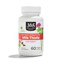 Suplemento 365 da Whole Foods Market Milk Thistle 60 comprimidos Suplemento 365 da Whole Foods Market Milk Thistle 60 comprimidos