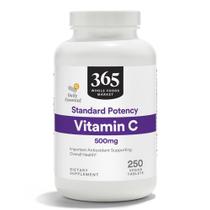 Suplemento 365 da Whole Foods Market Vitamina C 500 mg 250 comprimidos