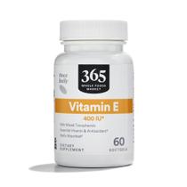 Suplemento 365 da Whole Foods Market Vitamina E 400 UI (60 unidades)
