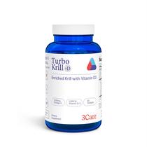 Suplemento 3Care Turbo Krill Oil 2100 mg com vitamina D 60 cápsulas gelatinosas