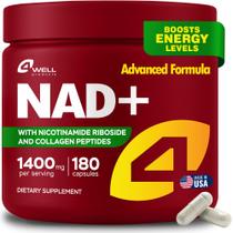 Suplemento 4Well Products NAD 1400mg com 180 cápsulas de colágeno Suplemento 4Well Products NAD 1400mg com 180 cápsulas de colágeno