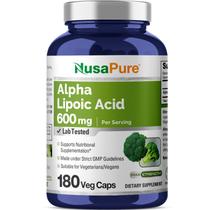 Suplemento Ácido Alfa Lipóico NuSaPure 600 mg 180 cápsulas