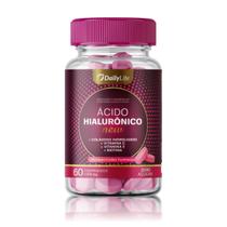 Suplemento Ácido Hialurônico + Colágeno Hidrolisado + Vitaminas C, E e Biotina - 60 Comprimidos, Zero Açúcar, Sem Glúten - DailyLife