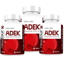 Suplemento Adek Vitaminas A D E K Kit 3 Unidades 60 Cápsulas