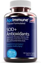 Suplemento AgeImmune SOD Antioxidantes Complex 400 mg 120 cápsulas
