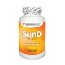 Suplemento Ageless Impact SunD Vitamina D 8000UI + K2 125mcg