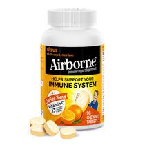 Suplemento Airborne 1000mg - Comprimidos Mastigáveis com Zinco - 96 unidades (Cítricos)