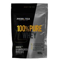 Suplemento Alimentar 100% Pure Whey Refil 900g Probiótica Sabor Baunilha