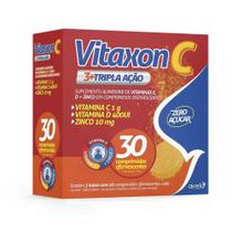 Suplemento Alimentar Airela Vitaxon C 3+ Tripla Ação Sabor Laranja 30 Comprimidos Efervescentes