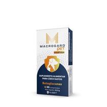 Suplemento Alimentar Avert Macrogard Pet P para Cães e Gatos - 30 Comprimidos com Sabor de Bacon