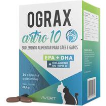 Suplemento Alimentar Avert Ograx Artro 10 para Cães e Gatos Suplemento Alimentar Avert Ograx Artro 10 para Cães e Gatos