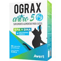 Suplemento Alimentar Avert Ograx Artro 5 para Gatos - 30 Cápsulas Suplemento Alimentar Avert Ograx Artro 5 para Gatos - 30 Cápsulas
