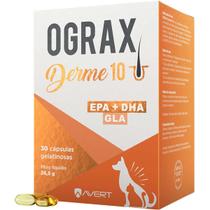 Suplemento Alimentar Avert Ograx Derme 10 para Cães e Gatos - 30 Capsulas
