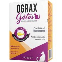 Suplemento Alimentar Avert Ograx Gatos 30 Cápsulas