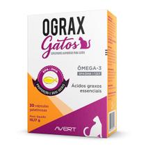 Suplemento Alimentar Avert Ograx Gatos Com 30 Cápsulas