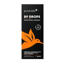 Suplemento Alimentar B9 Drops Sabor Tangerina PuraVida 20ml