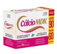 Suplemento Alimentar Cálcio MDK 1400mg La San Day 90 Capsulas