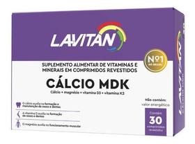 Suplemento Alimentar Cálcio Mdk Lavitan 30 Comprimidos