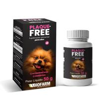 Suplemento Alimentar com Prebiótico e Extrato de Alga Plaque Free para Cães - 50g - Biofarm Suplemento Alimentar com Prebiótico e Extrato de Alga Plaque Free para Cães - 50g - Biofarm