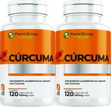 Suplemento Alimentar Cúrcu ma 500 mg 2 x120 cápsulas 240 cápsulas Floral Ervas do Brasil Suplemento Alimentar Cúrcu ma 500 mg 2 x120 cápsulas 240 cápsulas Floral Ervas do Brasil