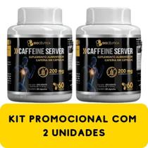 Suplemento Alimentar de Cafeína Biocêutica Caffeine Server Pote 60 Cápsulas Kit Promocional 2 Unidad