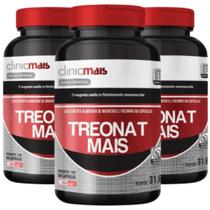 Suplemento Alimentar de Magnesio e Treonina 60 cápsulas Kit com 3