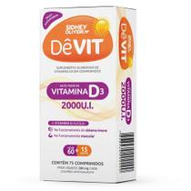 Suplemento alimentar de Vitamina Dêvit D3 2000UI 75 comprimidos - Imunidade - Sidney Oliveira