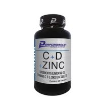 Suplemento Alimentar De Vitaminas C + D E Zinco 60 Tabletes Performance Nutrition