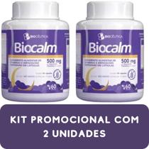 Suplemento Alimentar de Vitaminas e Aminoácido Triptofano Biocêutica Biocalm Pote 60 Cápsulas Kit Promocional 2 Unidades