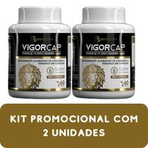 Suplemento Alimentar de Vitaminas e Minerais Biocêutica Vigorcap Pote 60 Cápsulas Kit Promocional 2 Unidades