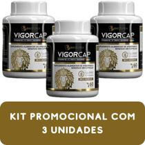 Suplemento Alimentar de Vitaminas e Minerais Biocêutica Vigorcap Pote 60 Cápsulas Kit Promocional 3 Unidades