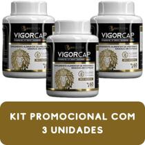 Suplemento Alimentar de Vitaminas e Minerais Biocêutica Vigorcap Pote 60 Cápsulas Kit Promocional 3