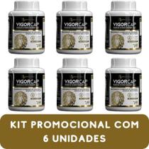 Suplemento Alimentar de Vitaminas e Minerais Biocêutica Vigorcap Pote 60 Cápsulas Kit Promocional 6