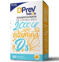 Suplemento Alimentar DPrev TodoDia 2000UI Vitamina D3 90Cáps Suplemento Alimentar DPrev TodoDia 2000UI Vitamina D3 90Cáps