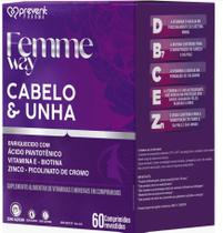 Suplemento Alimentar Femme Way Cabelo e Unha 60 Cáps Crescimento Fortalecimento Vitaminas e Minerais Suplemento Alimentar Femme Way Cabelo e Unha 60 Cáps Crescimento Fortalecimento Vitaminas e Minerais