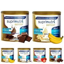 Suplemento alimentar idoso suprinutri senior 2 latas sabores