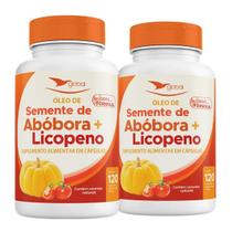 Suplemento Alimentar Kit 2 Óleo de Semente de Abóbora Licopeno 120 Cápsulas