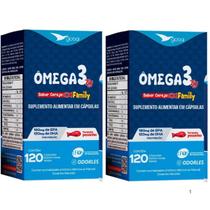 Suplemento Alimentar Kit 2 Ômega 3 TG Family 18 EPA 12 DHA 120 Cap