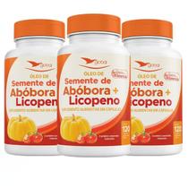 Suplemento Alimentar Kit 3 Óleo de Semente de Abóbora Licopeno 120 Cápsulas