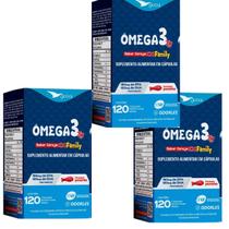 Suplemento Alimentar Kit 3 Ômega 3 TG Family 18 EPA 12 DHA 120 Cap Suplemento Alimentar Kit 3 Ômega 3 TG Family 18 EPA 12 DHA 120 Cap