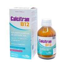 Suplemento Alimentar Líquido Calcitran B12 Sabor Cereja 150ml + Copo Dosador