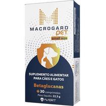 Suplemento Alimentar Macrogard Pet Small Size para Cães e Gatos com 30 comprimidos
