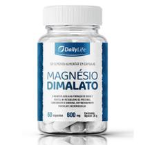 Suplemento Alimentar Magnésio Dimalato - 60 Cápsulas com 260mg de Magnésio, Livre de Glúten