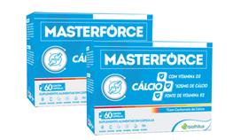 Suplemento Alimentar MasterForce CALCIO KIT C/02 CX C/90 Caps - Biofhitus